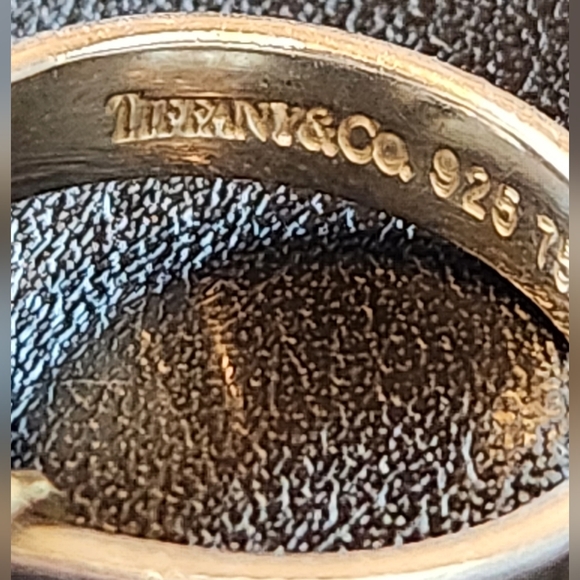 Auth TIFFANY & Co. Hook & Eye Ring In 925 Silver And 18K Gold - Picture 5 of 14